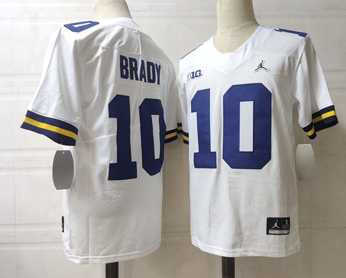 Men Michigan Wolverines #10 Brady White 2024 Vapor NCAA Jersey